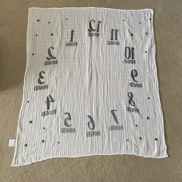 Pearhead WATCH ME GROW MILESTONE PHOTOGRAPHY BLANKET White - Picture 9 of 9